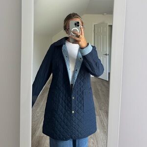 Vineyard Vines Quilted Jacket with Blue Checkered Lining